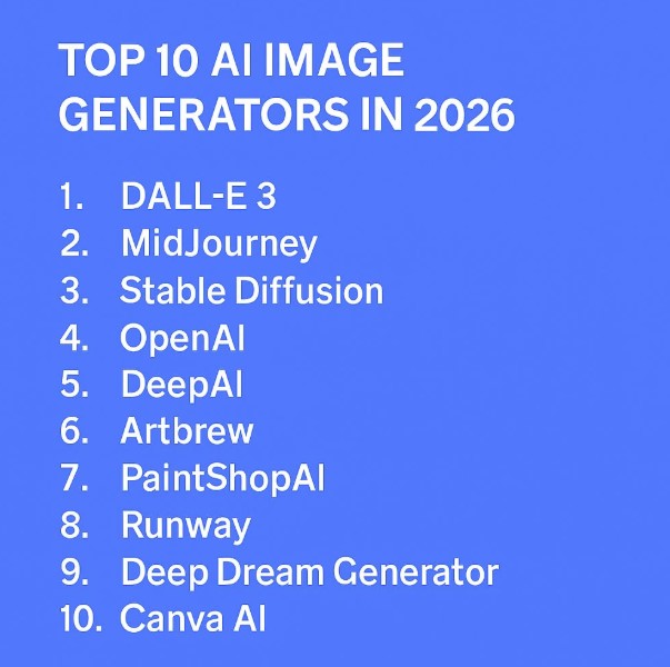 Top 10 AI Image Generators in 2026